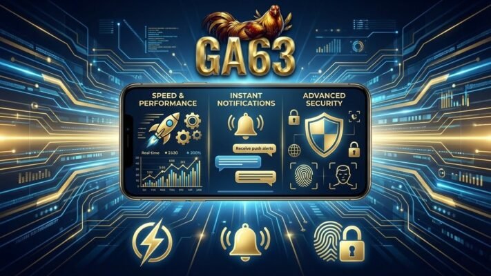 TẢI APP 3 Banner minh họa các lợi ích khi sử dụng App GA63: hiệu suất vận hành cao, thông báo tức thì và bảo mật tối ưu.