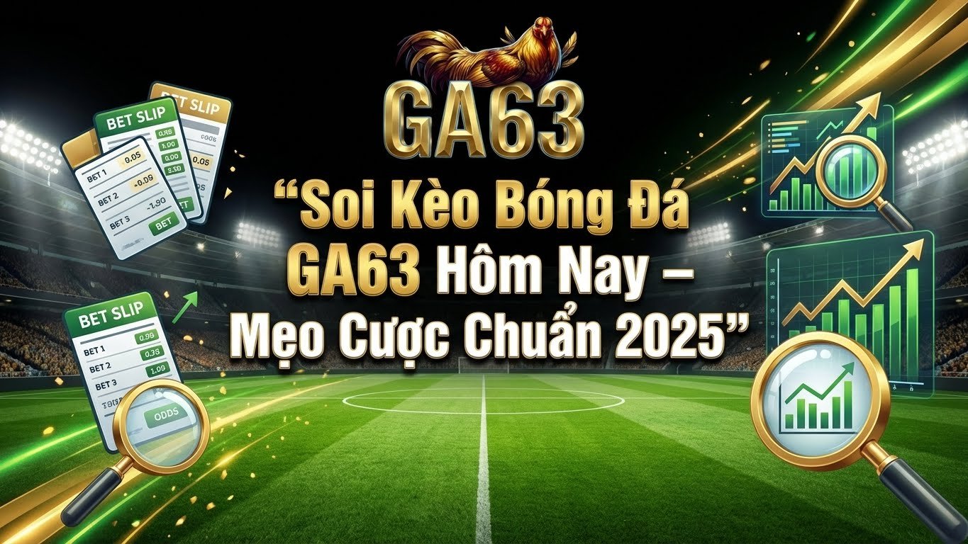 Banner minh họa bài viết soi kèo bóng đá GA63 hôm nay, cung cấp mẹo cược chuẩn và chiến lược chi tiết cho người mới và mùa giải 2025.